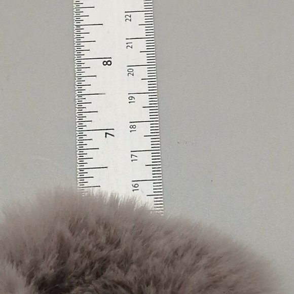 Loft Womens Flat Heel Slide Slipper Cushioned Grey Faux Fur Sz M 7-8 - Picture 8 of 9